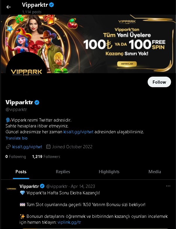 Vippark Twitter